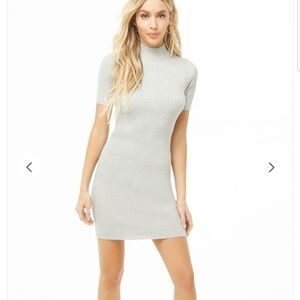 Forever 21 metallic ribbed bodycon dress